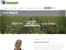 Tablet Screenshot of organicinternationalperu.com